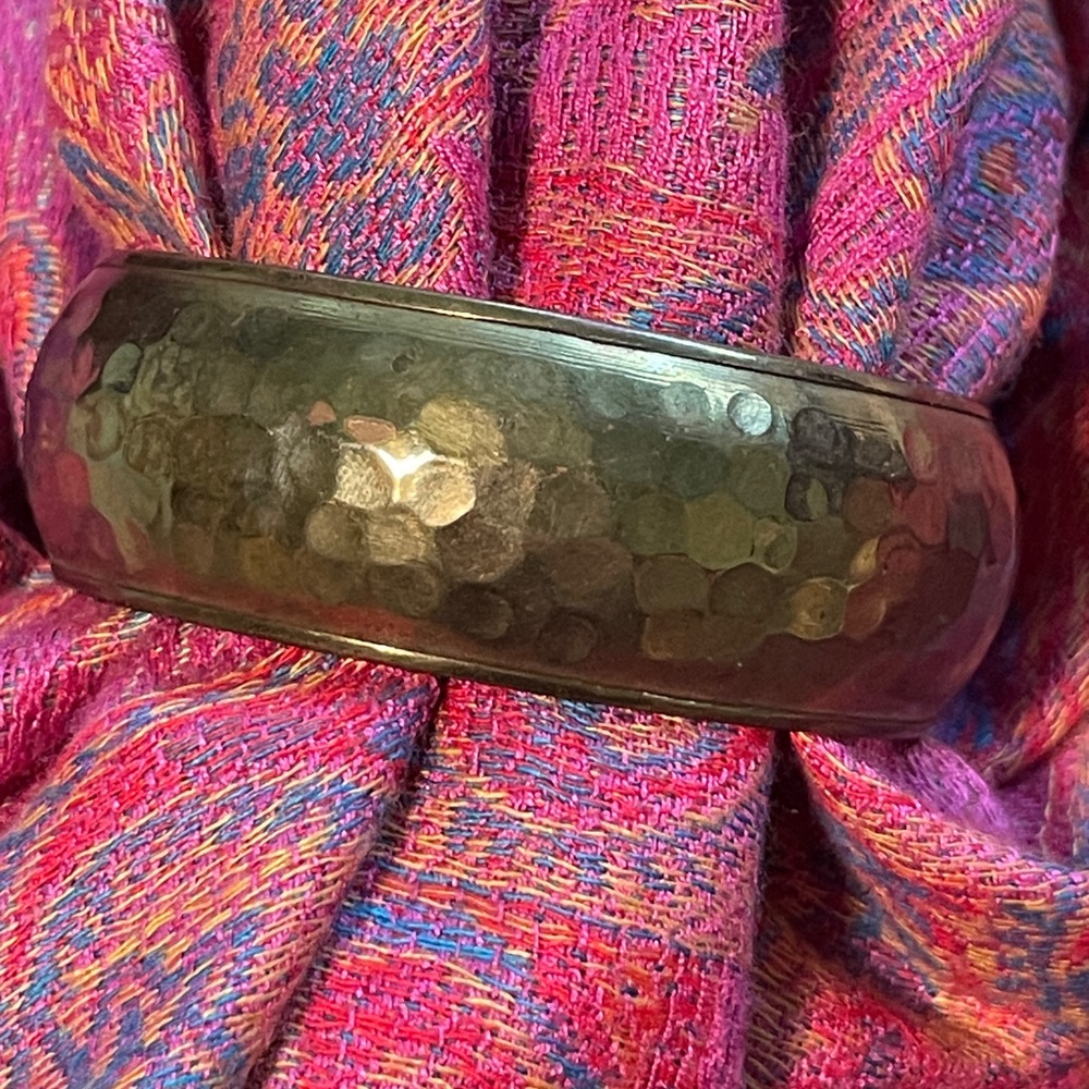 Vintage Brass Hammered Bangle